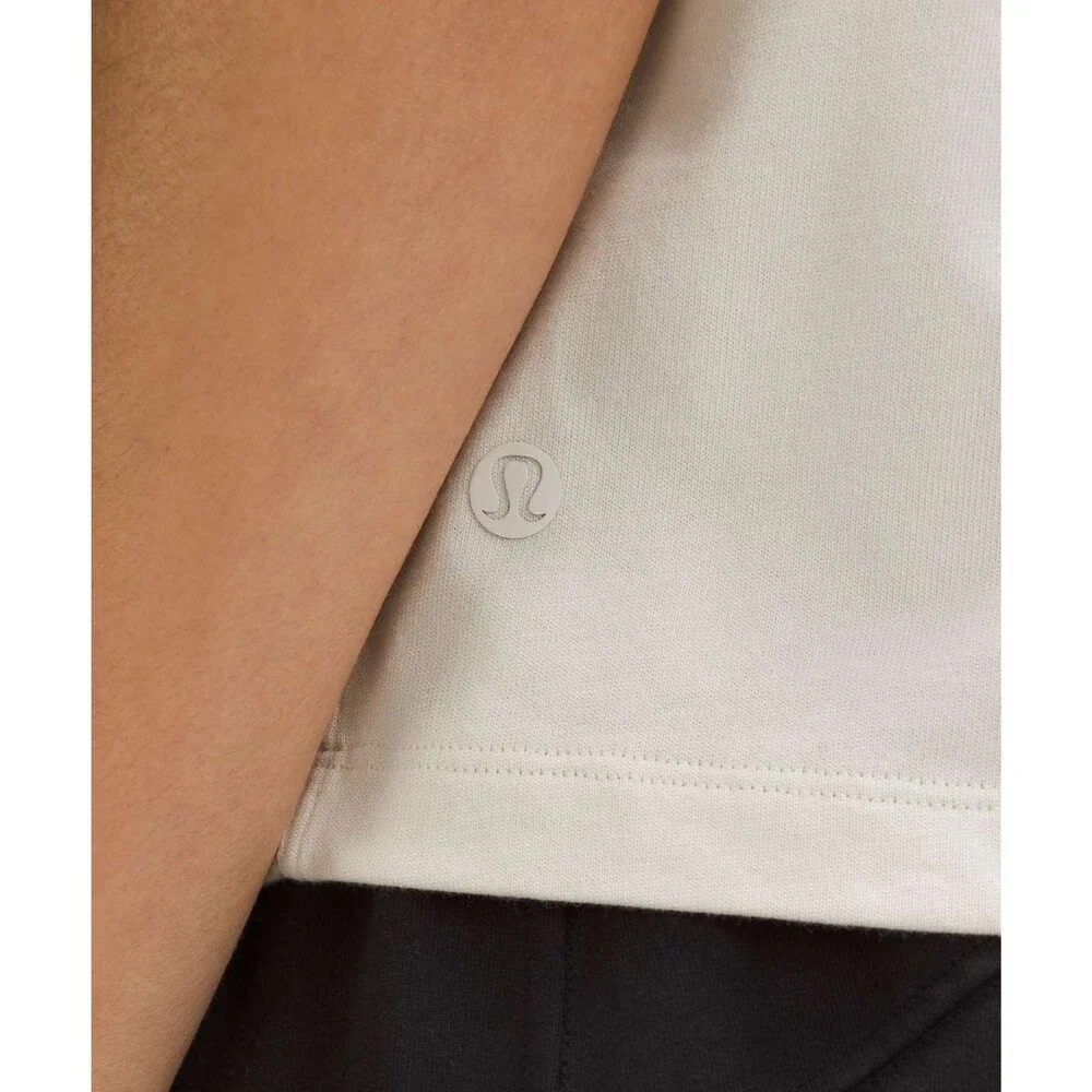 Lululemon Relaxed-Fit Cotton Jersey T-Shirt Bone (First Release) Women's XL READ - Picture 9 of 9